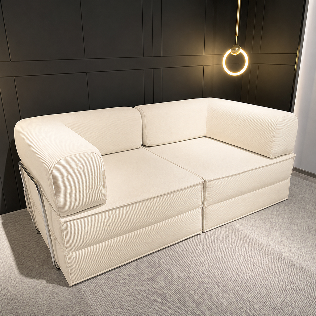 Canapé Alba™ | Relief de Velours & Craie Minérale