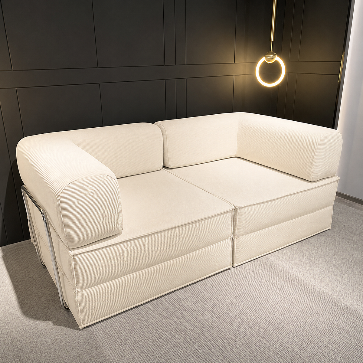 Canapé Alba™ | Relief de Velours & Craie Minérale