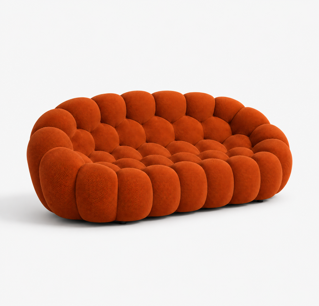 Canapé Lyor™ | Étreinte Sculptée & Ambre Brûlé