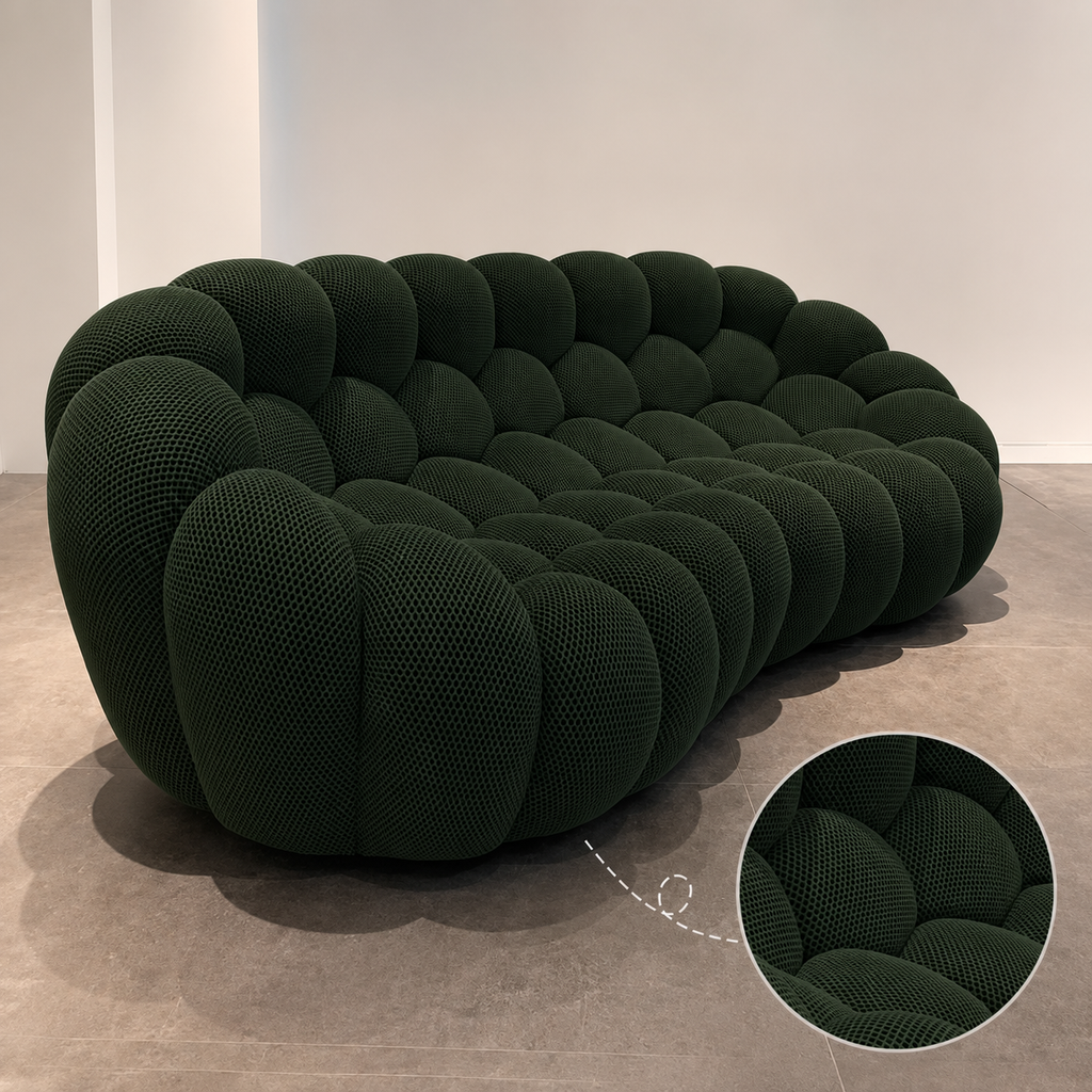 Canapé Elvar™ | Étreinte Sculptée & Vert Sylvestre