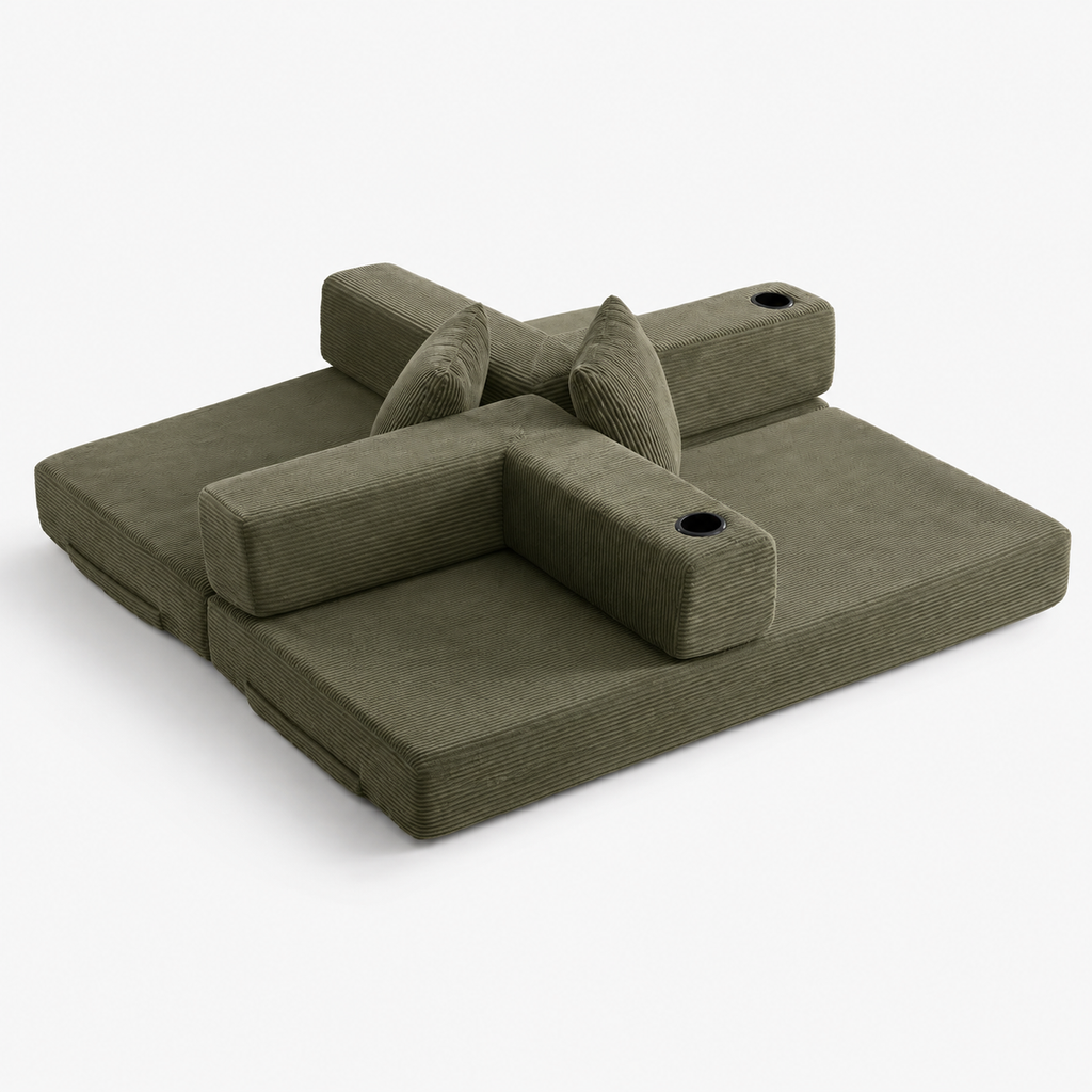 Canapé Soren™ | Confort de Velours & Sauge Graphite