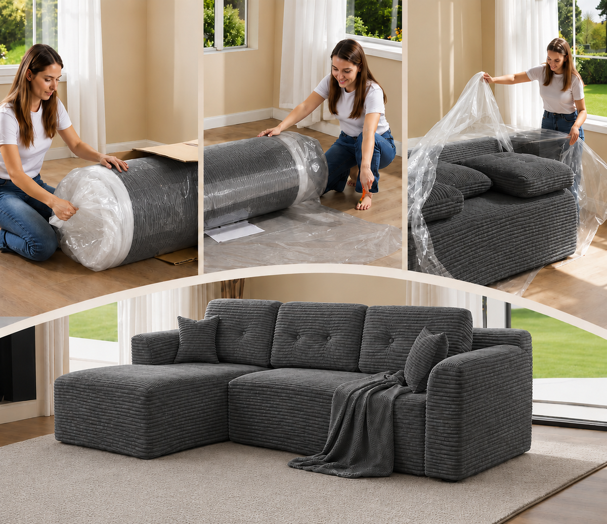 Canapé Alrik™ | Horizon de Velours & Gris Basalte