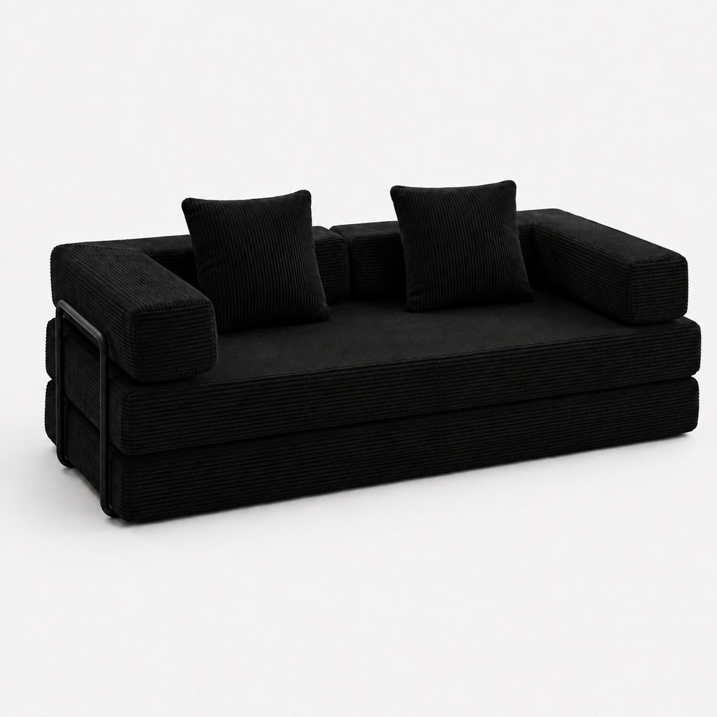 Canapé Nox™ | Relief de Velours & Noir Carbone