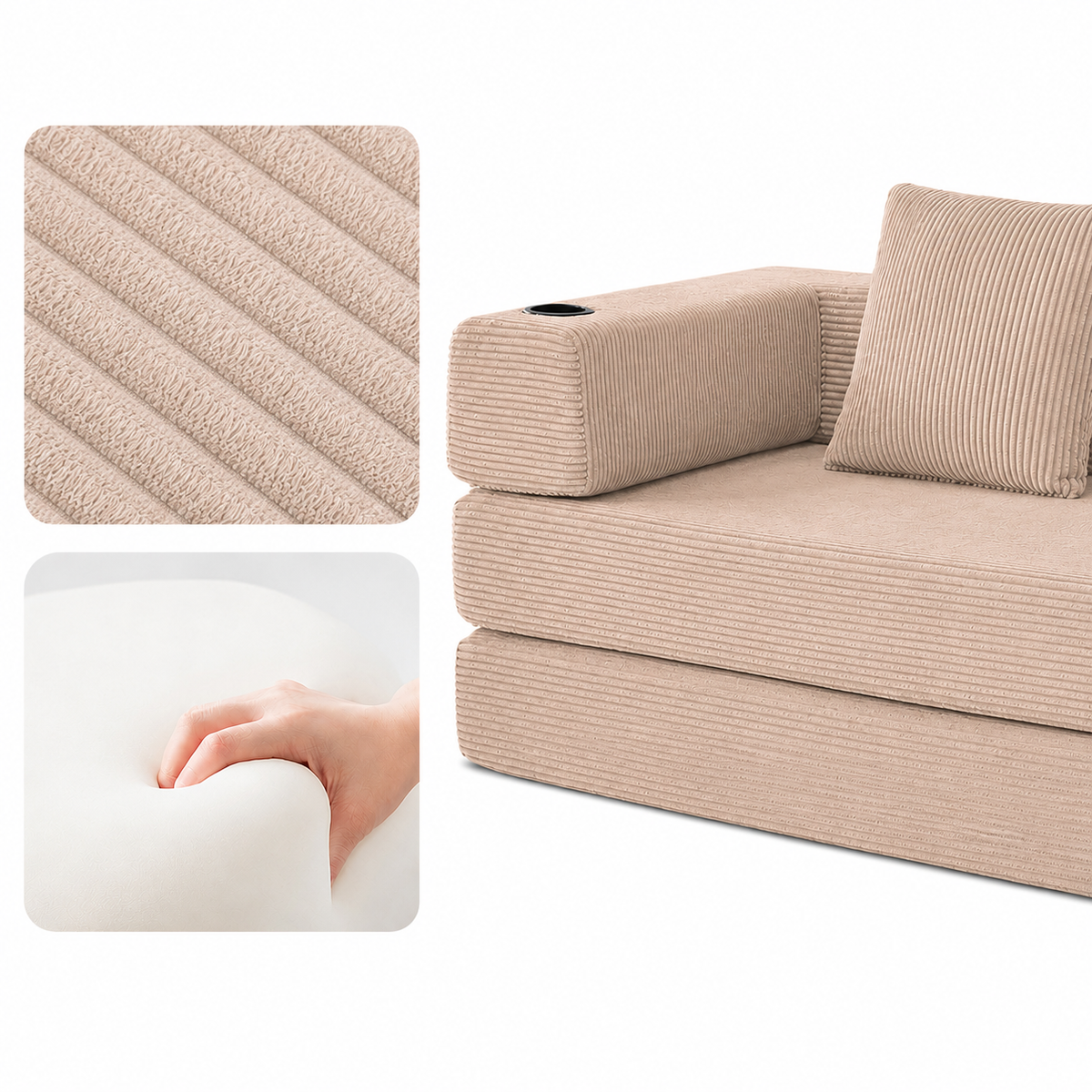 Canapé Elva™ | Confort de Velours & Cachemire Beige