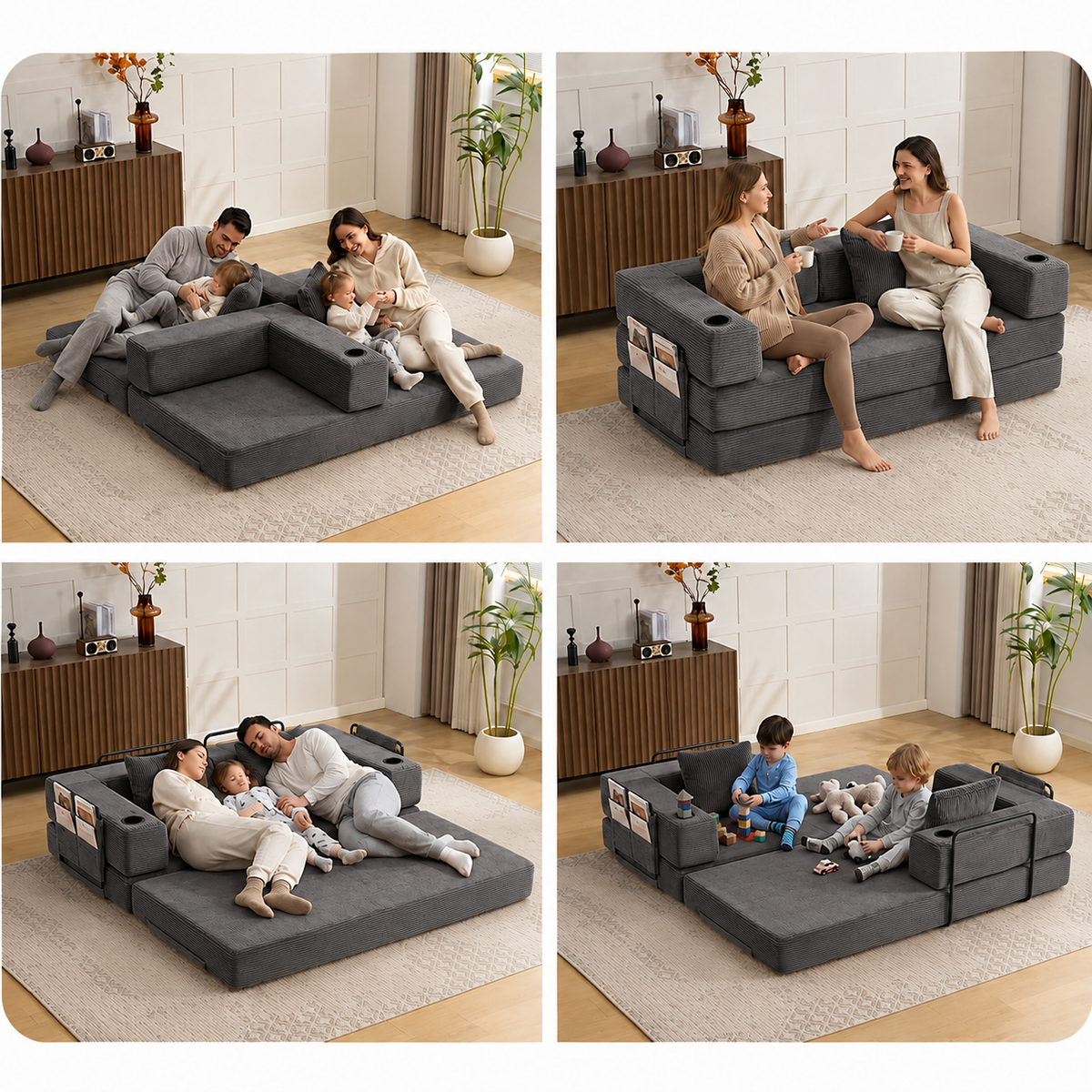 Canapé Kael™ | Confort de Velours & Gris Ardoise
