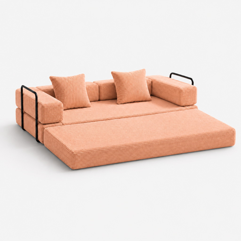 Canapé Sienna™ | Relief de Velours & Terracotta Poudré
