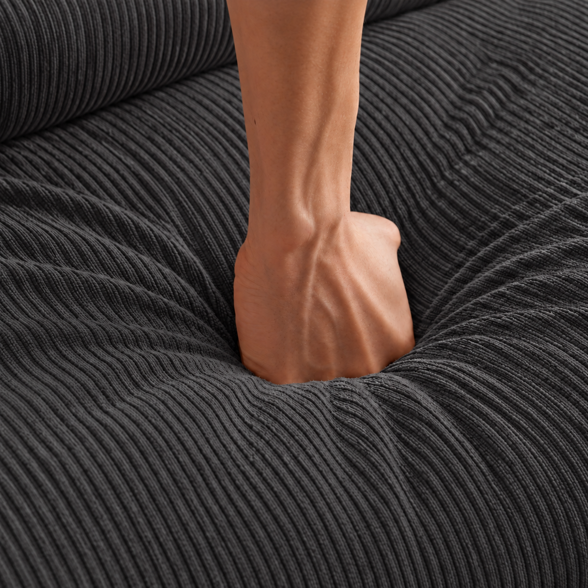 Canapé Orion™ | Relief de Velours & Gris Graphite