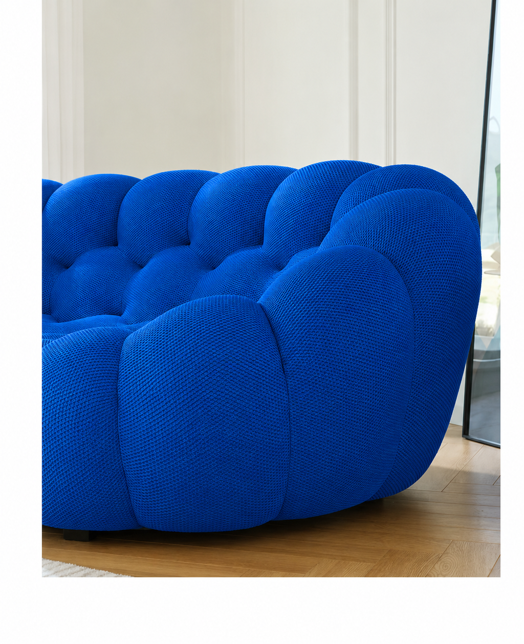 Canapé Azur™ | Étreinte Sculptée & Bleu Saphir