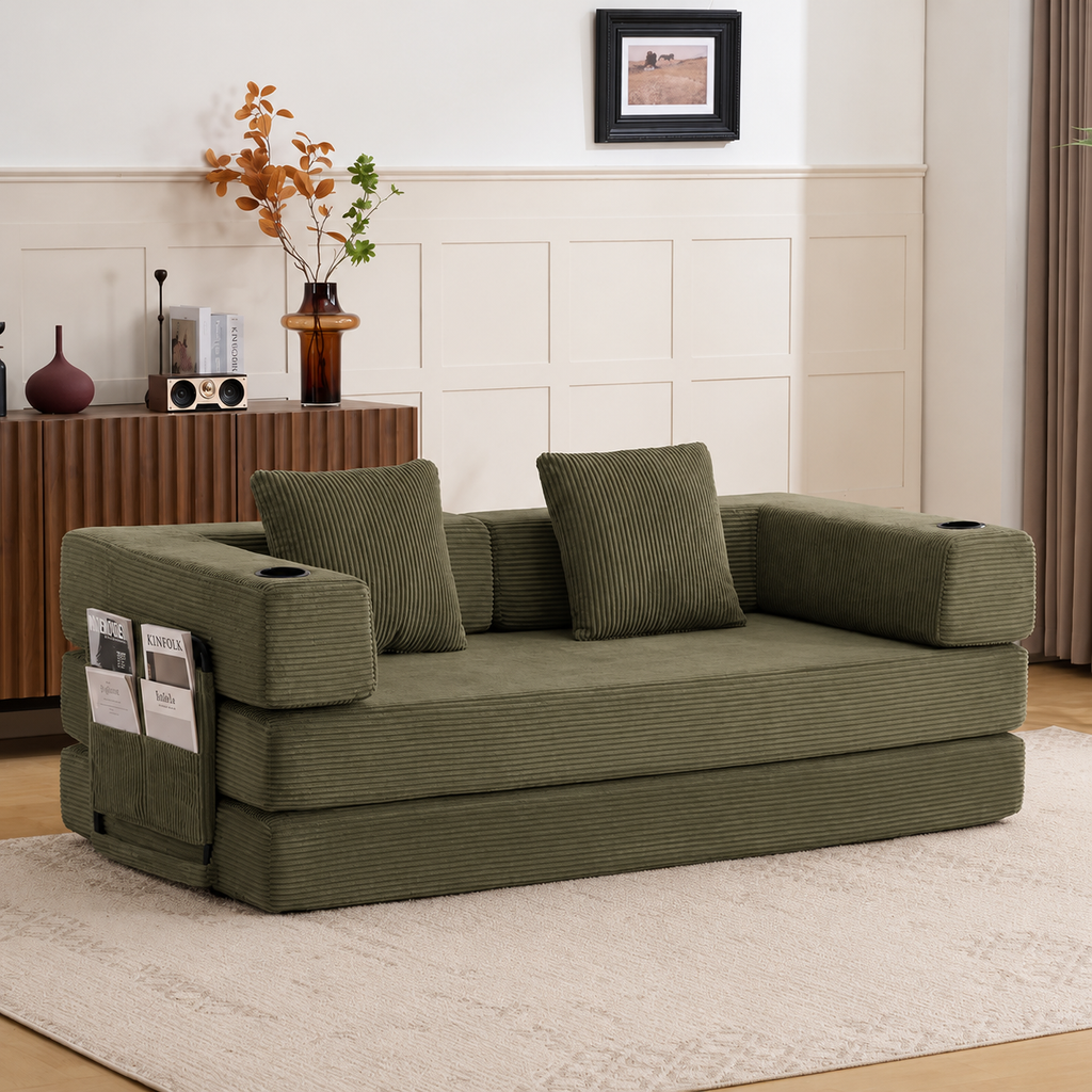 Canapé Soren™ | Confort de Velours & Sauge Graphite
