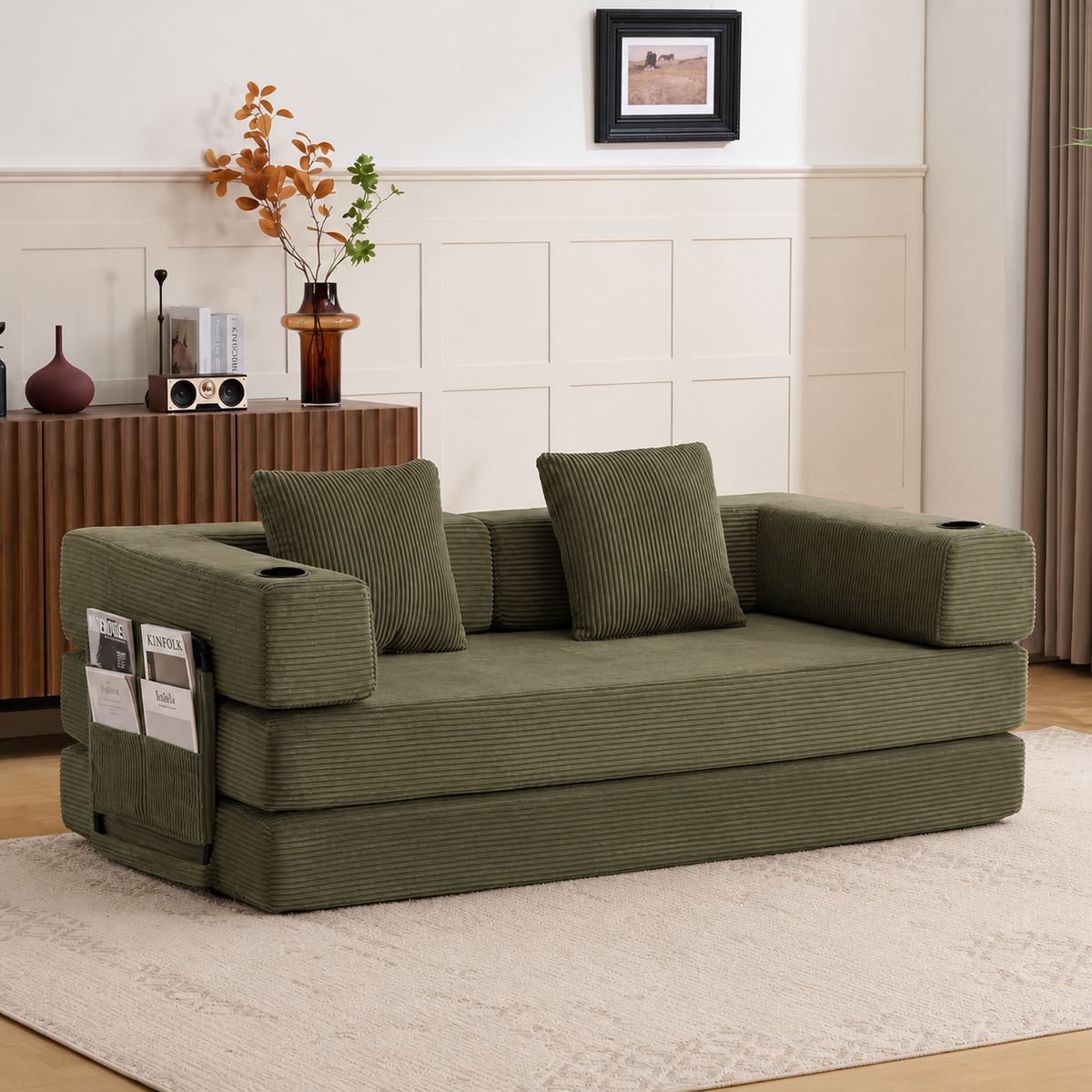Canapé Soren™ | Confort de Velours & Sauge Graphite