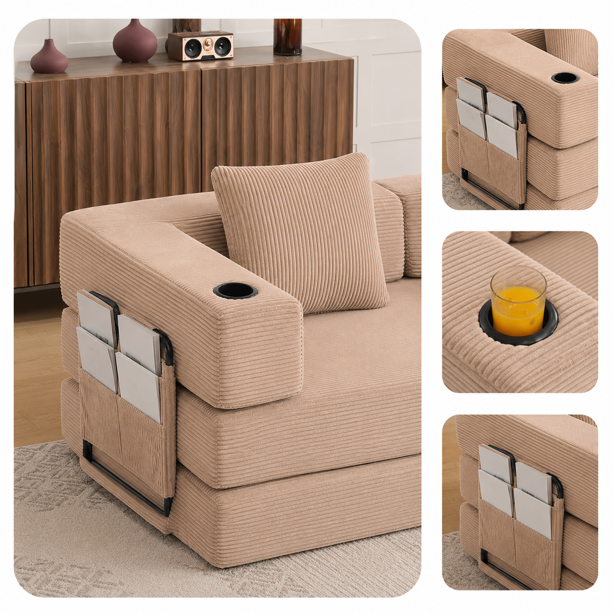 Canapé Elva™ | Confort de Velours & Cachemire Beige