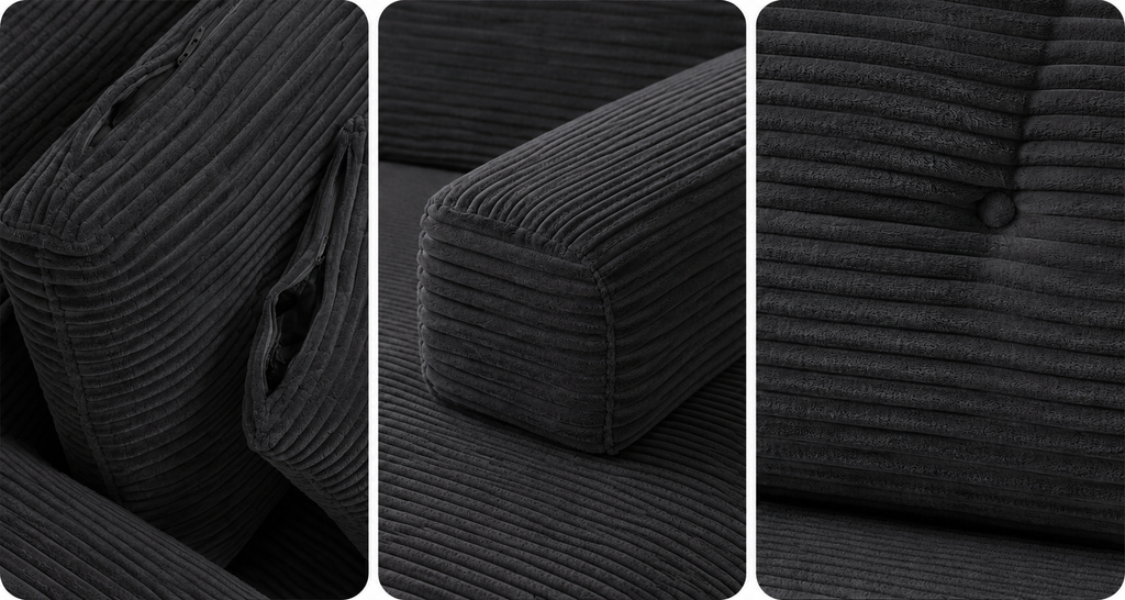 Canapé Ragnar™ | Horizon de Velours & Noir Obsidienne