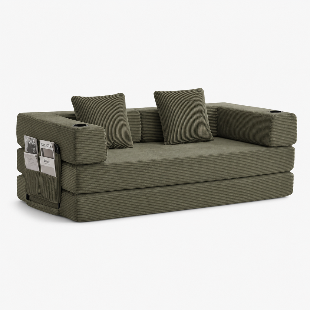 Canapé Soren™ | Confort de Velours & Sauge Graphite
