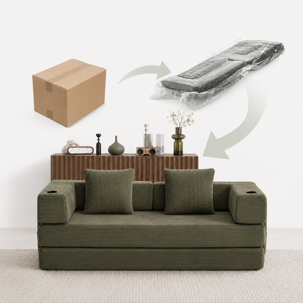 Canapé Soren™ | Confort de Velours & Sauge Graphite