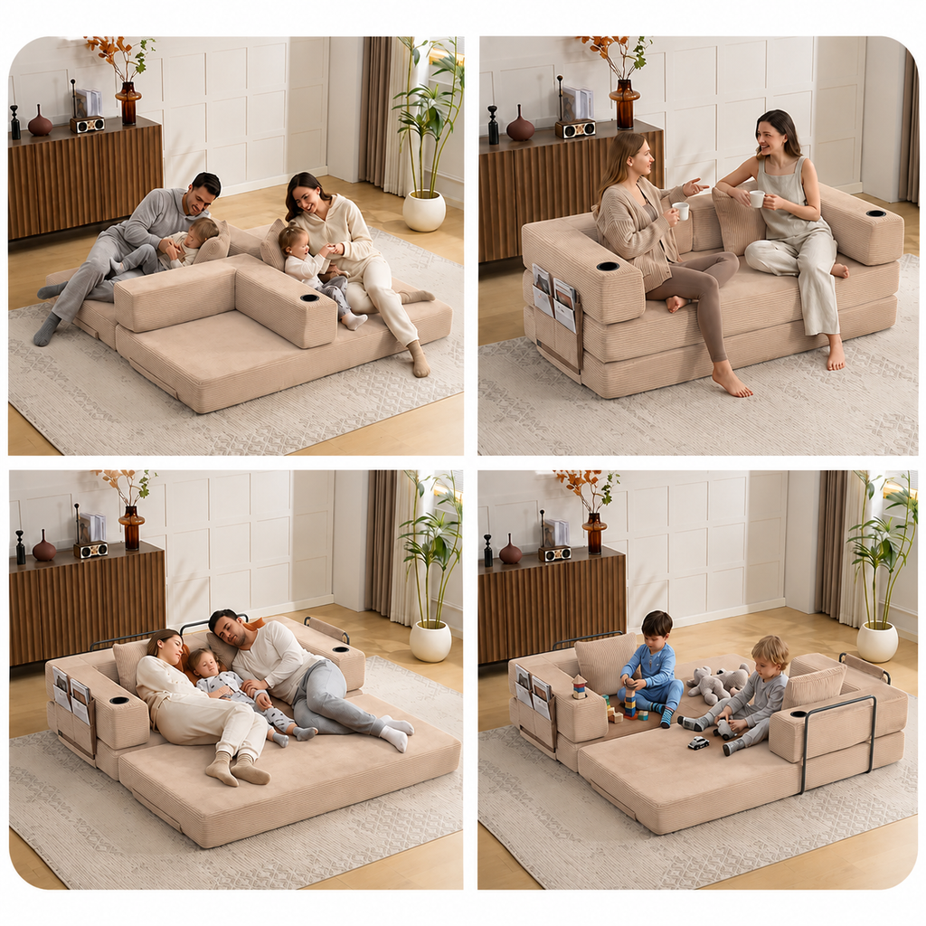 Canapé Elva™ | Confort de Velours & Cachemire Beige
