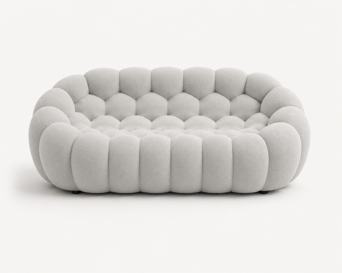Canapé Eydis™ | Étreinte Sculptée & Gris Opalin