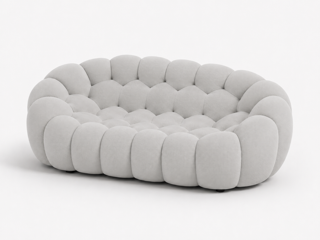 Canapé Eydis™ | Étreinte Sculptée & Gris Opalin