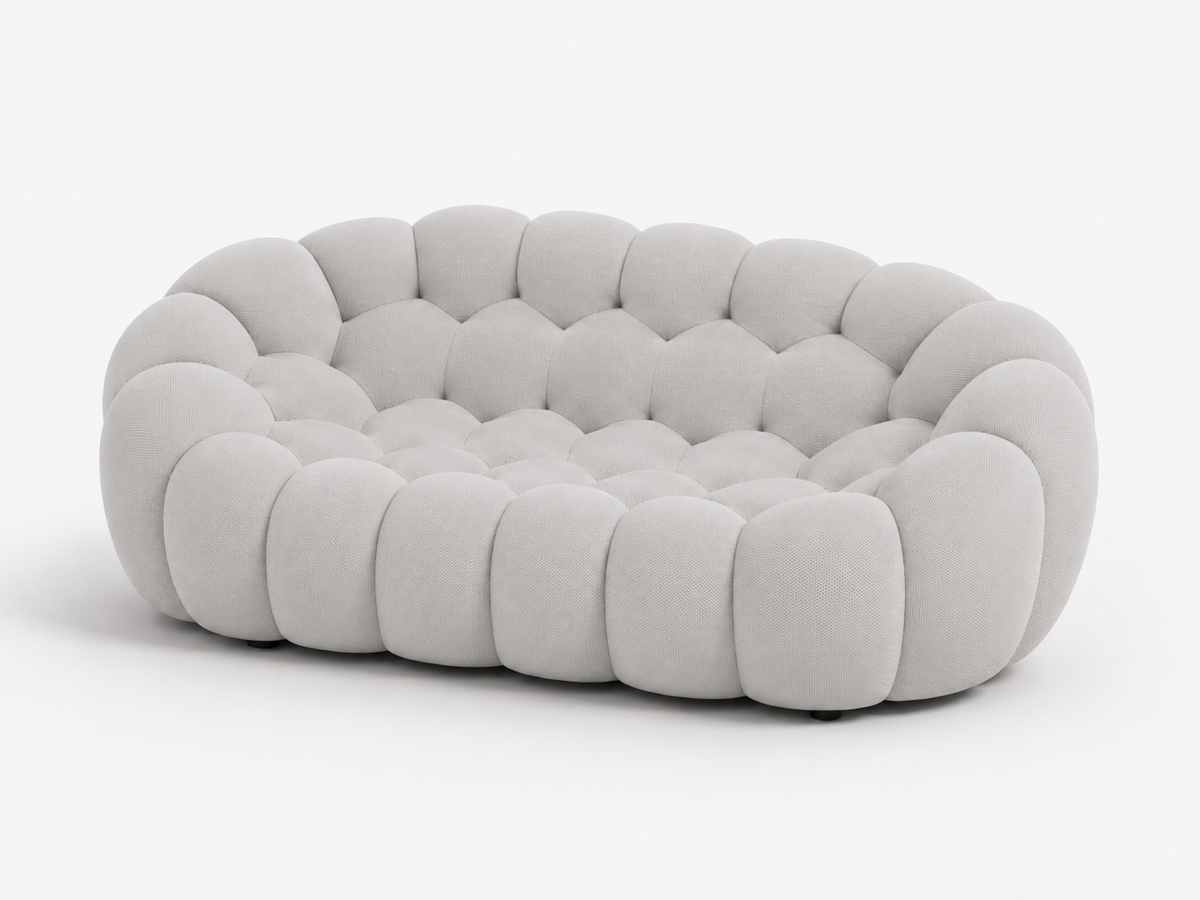 Canapé Eydis™ | Étreinte Sculptée & Gris Opalin