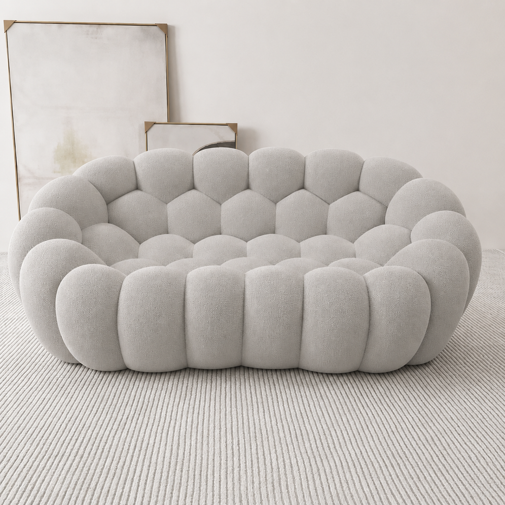 Canapé Eydis™ | Étreinte Sculptée & Gris Opalin