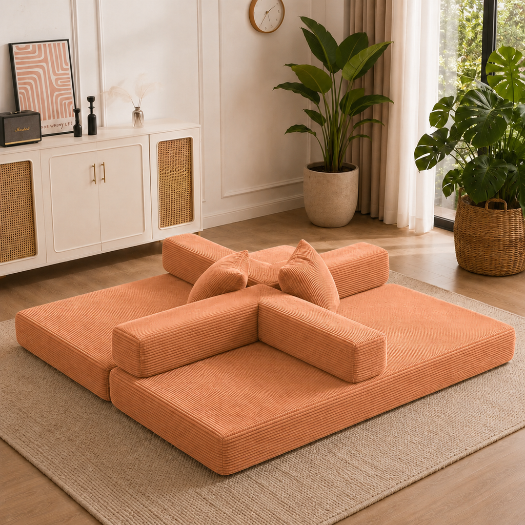 Canapé Sienna™ | Relief de Velours & Terracotta Poudré