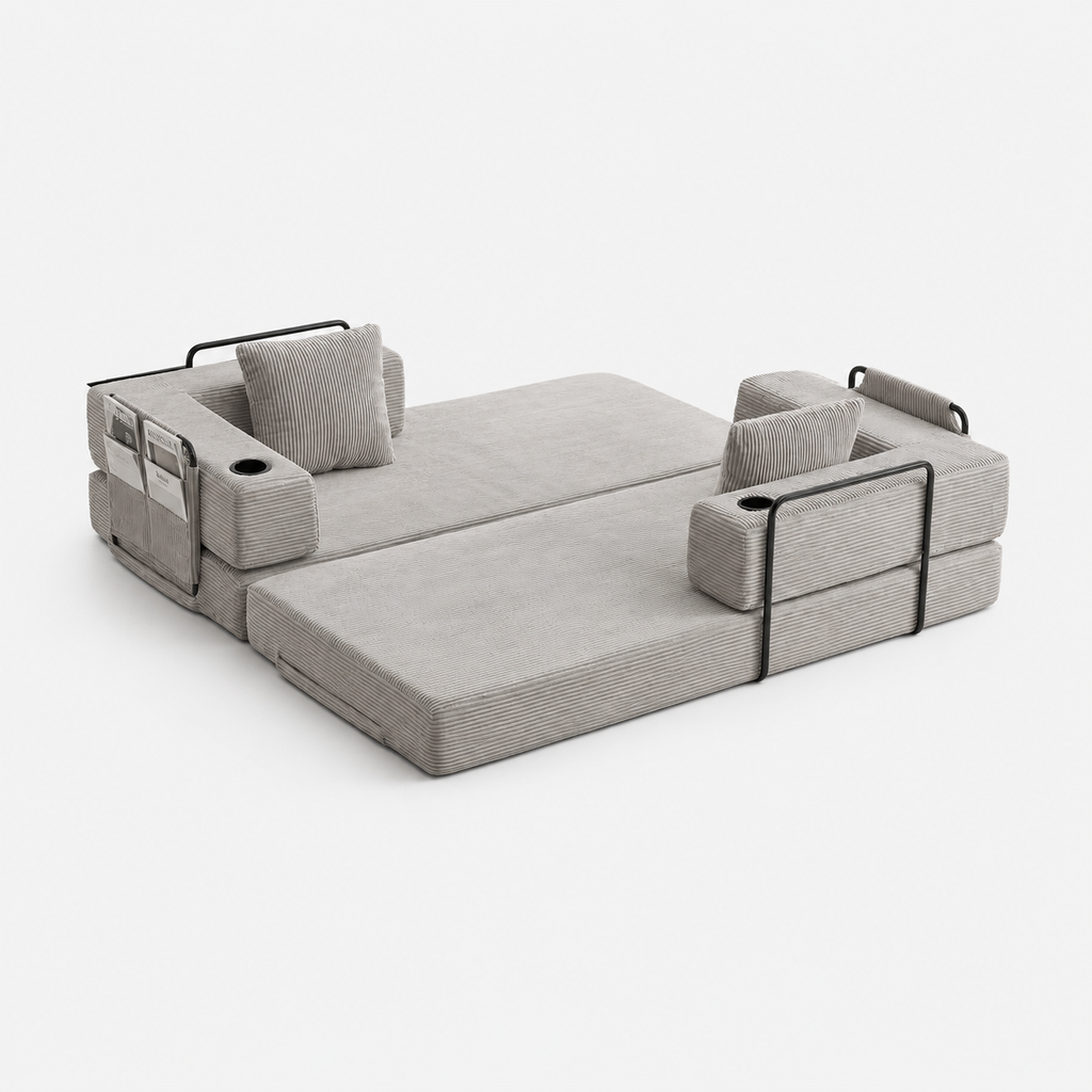 Canapé Eron™ | Confort de Velours & Gris Perle