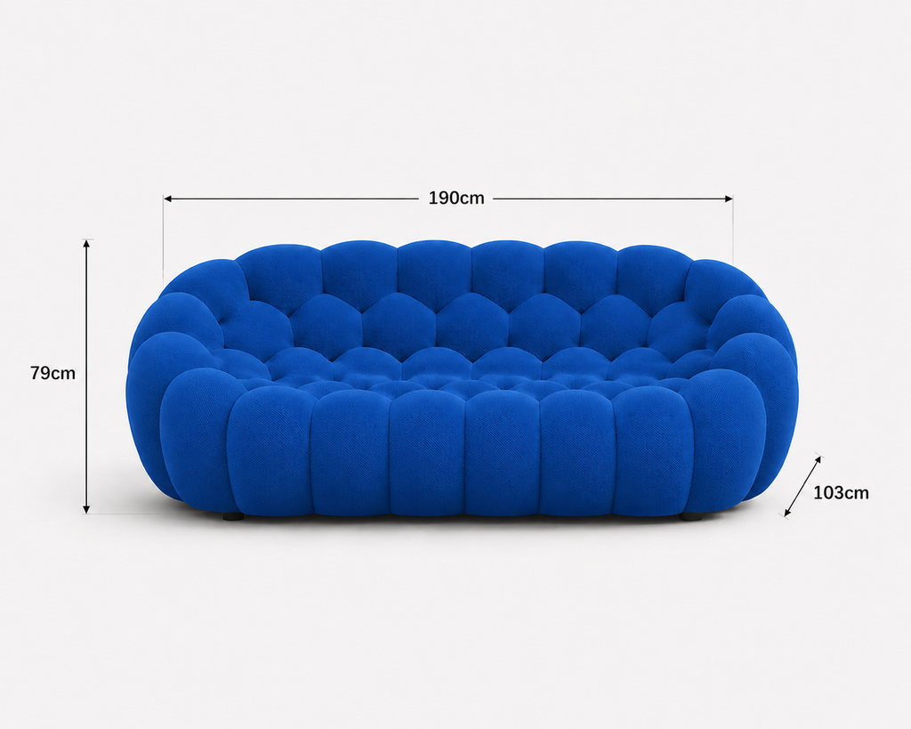 Canapé Azur™ | Étreinte Sculptée & Bleu Saphir