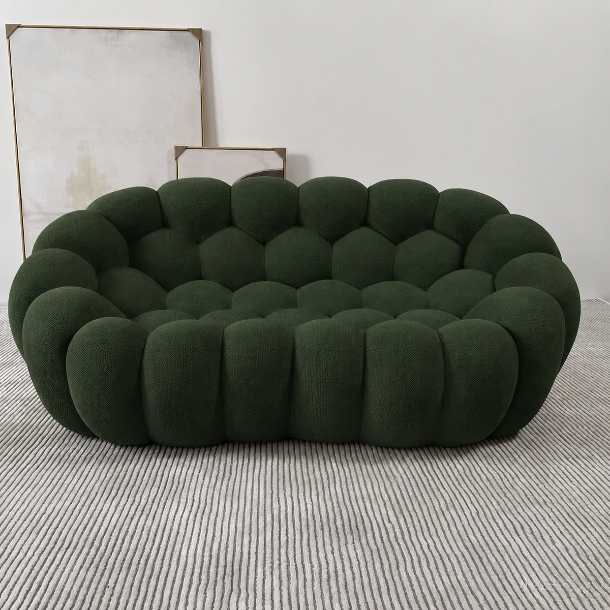 Canapé Elvar™ | Étreinte Sculptée & Vert Sylvestre