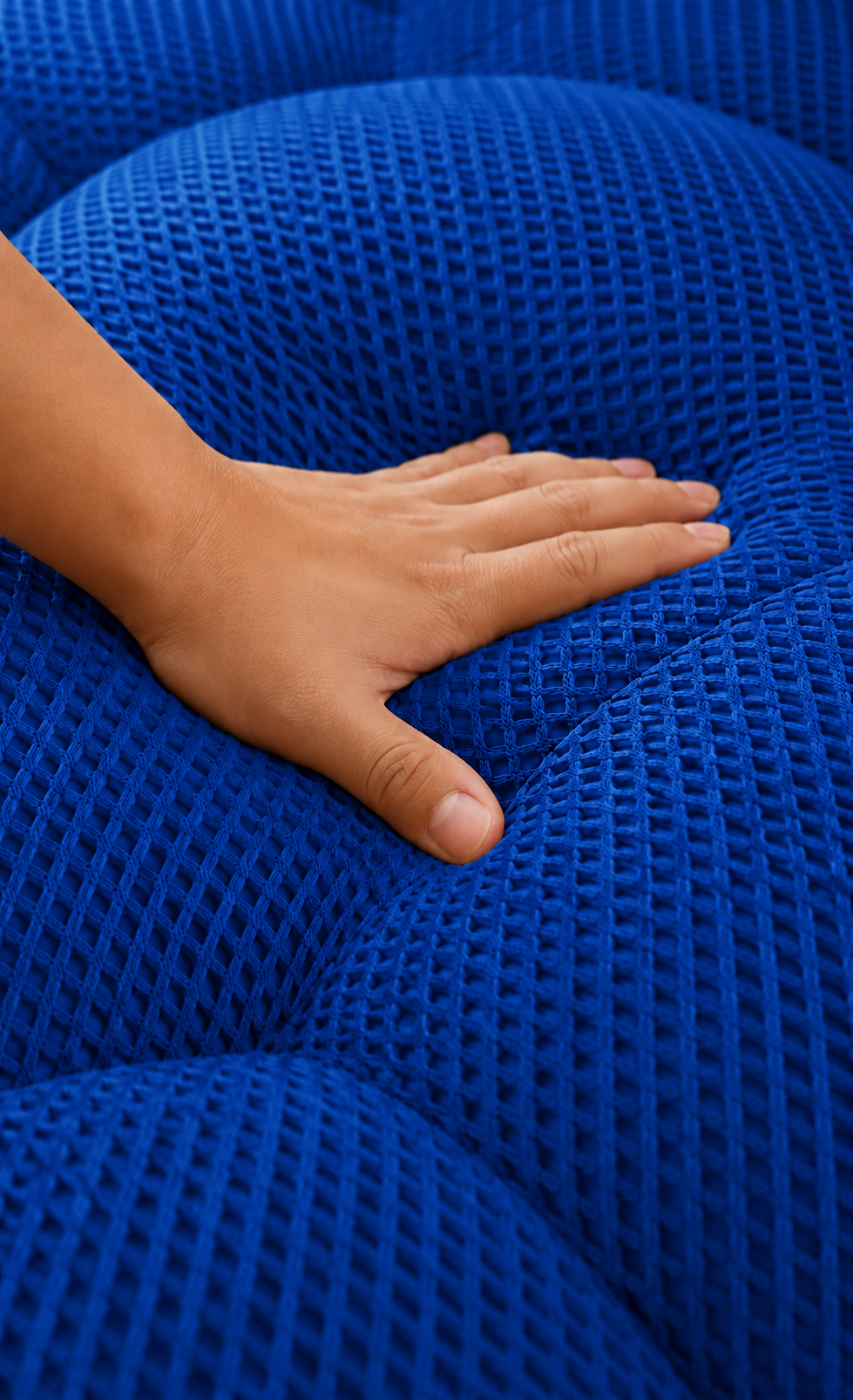 Canapé Azur™ | Étreinte Sculptée & Bleu Saphir
