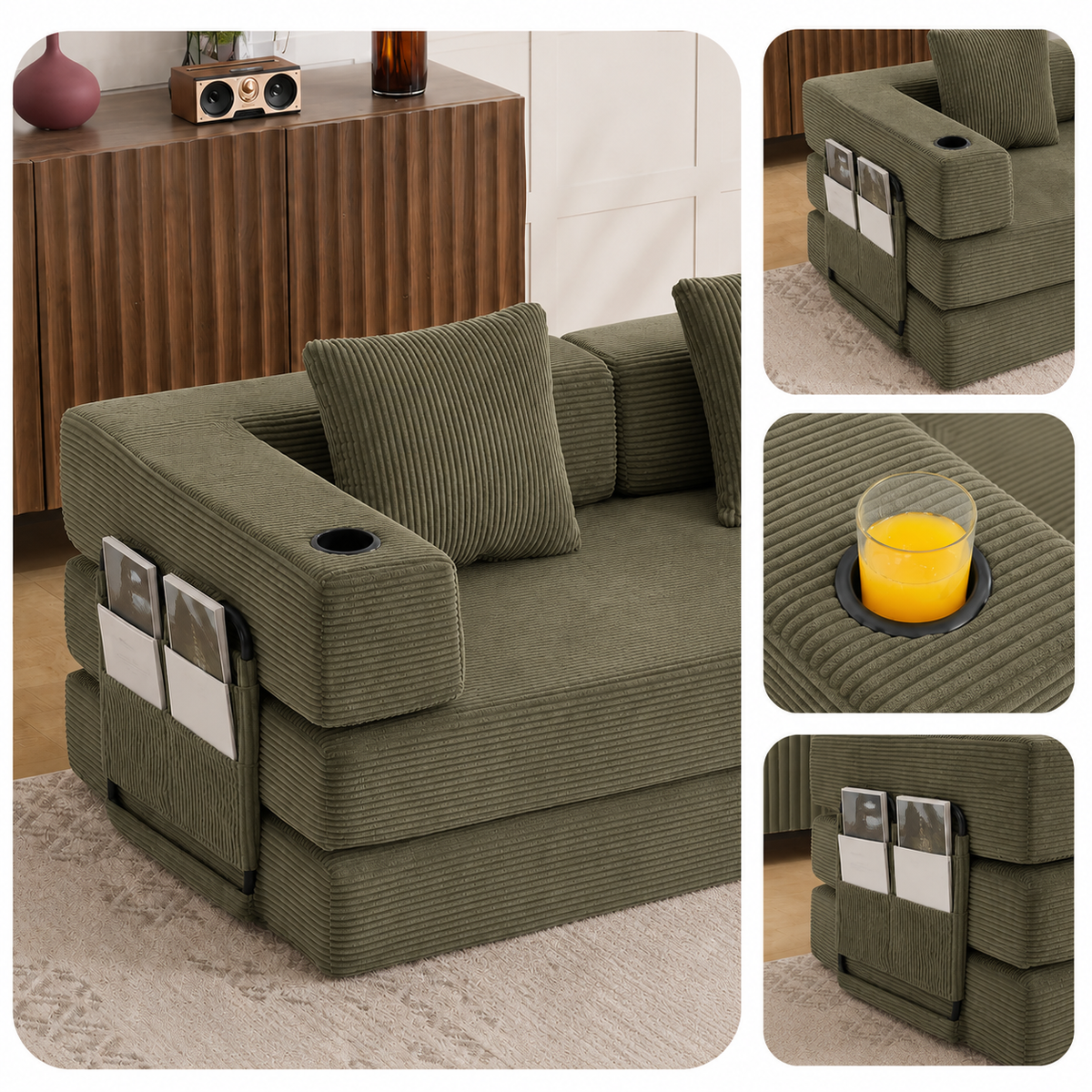 Canapé Soren™ | Confort de Velours & Sauge Graphite