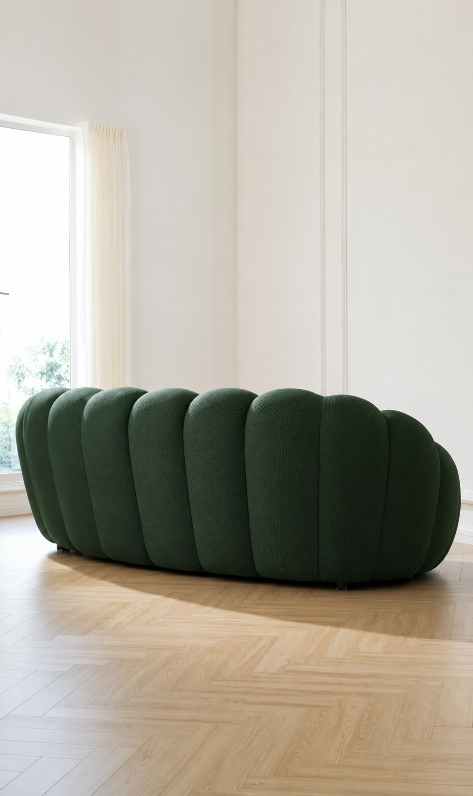 Canapé Elvar™ | Étreinte Sculptée & Vert Sylvestre