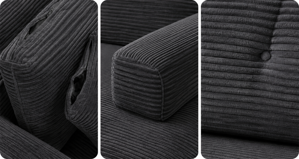 Canapé Alrik™ | Horizon de Velours & Gris Basalte