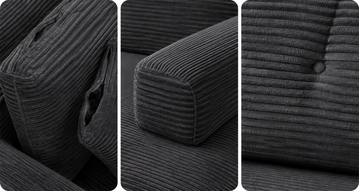 Canapé Alrik™ | Horizon de Velours & Gris Basalte