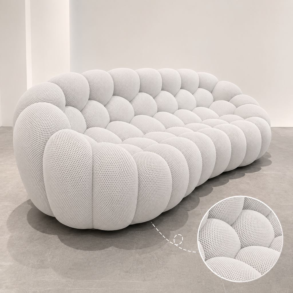 Canapé Caelis™ | Étreinte Sculptée & Lin Céleste