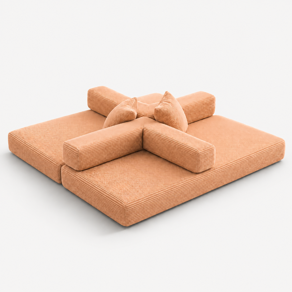 Canapé Sienna™ | Relief de Velours & Terracotta Poudré