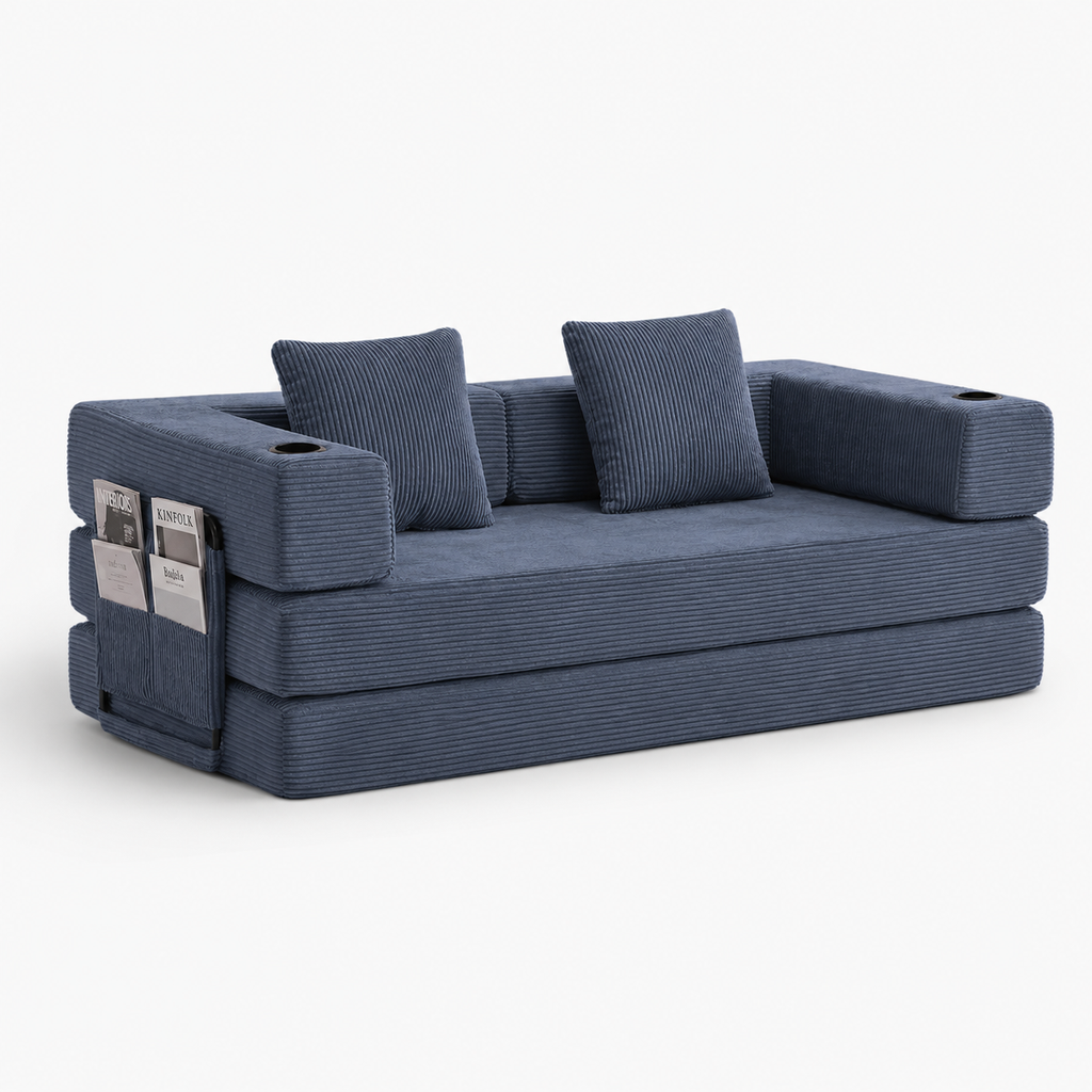 Canapé Eirik™ | Confort de Velours & Bleu Ardoise