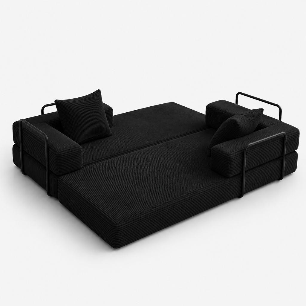 Canapé Nox™ | Relief de Velours & Noir Carbone
