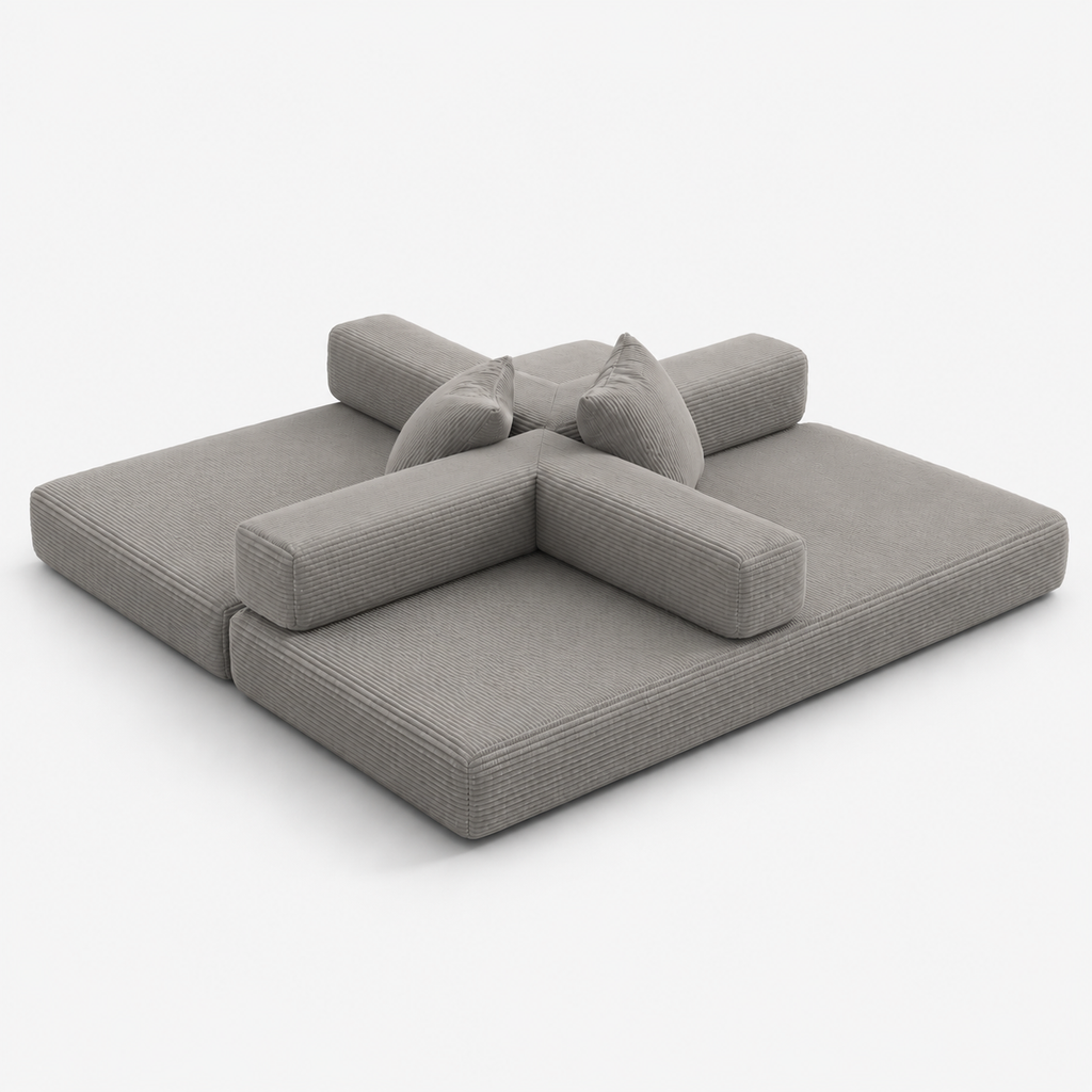 Canapé Arvo™ | Relief de Velours & Taupe Minéral