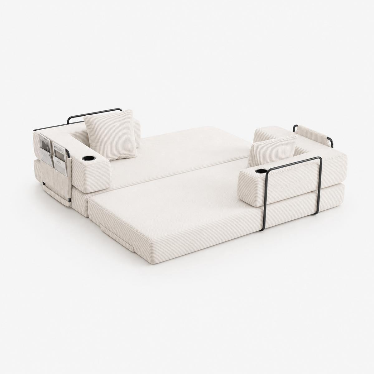 Canapé Auren™ | Confort de Velours & Perle Ivoire