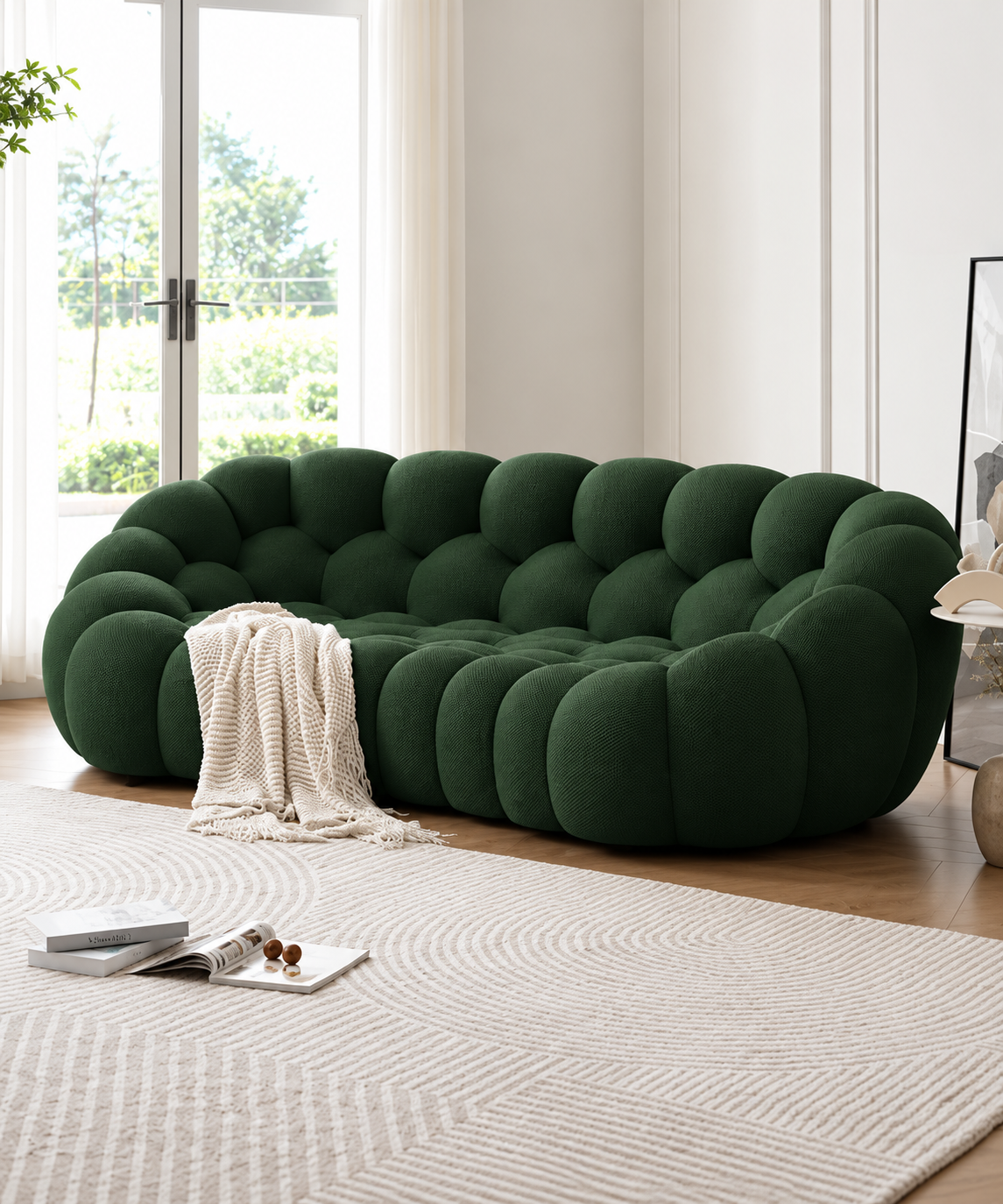Canapé Elvar™ | Étreinte Sculptée & Vert Sylvestre
