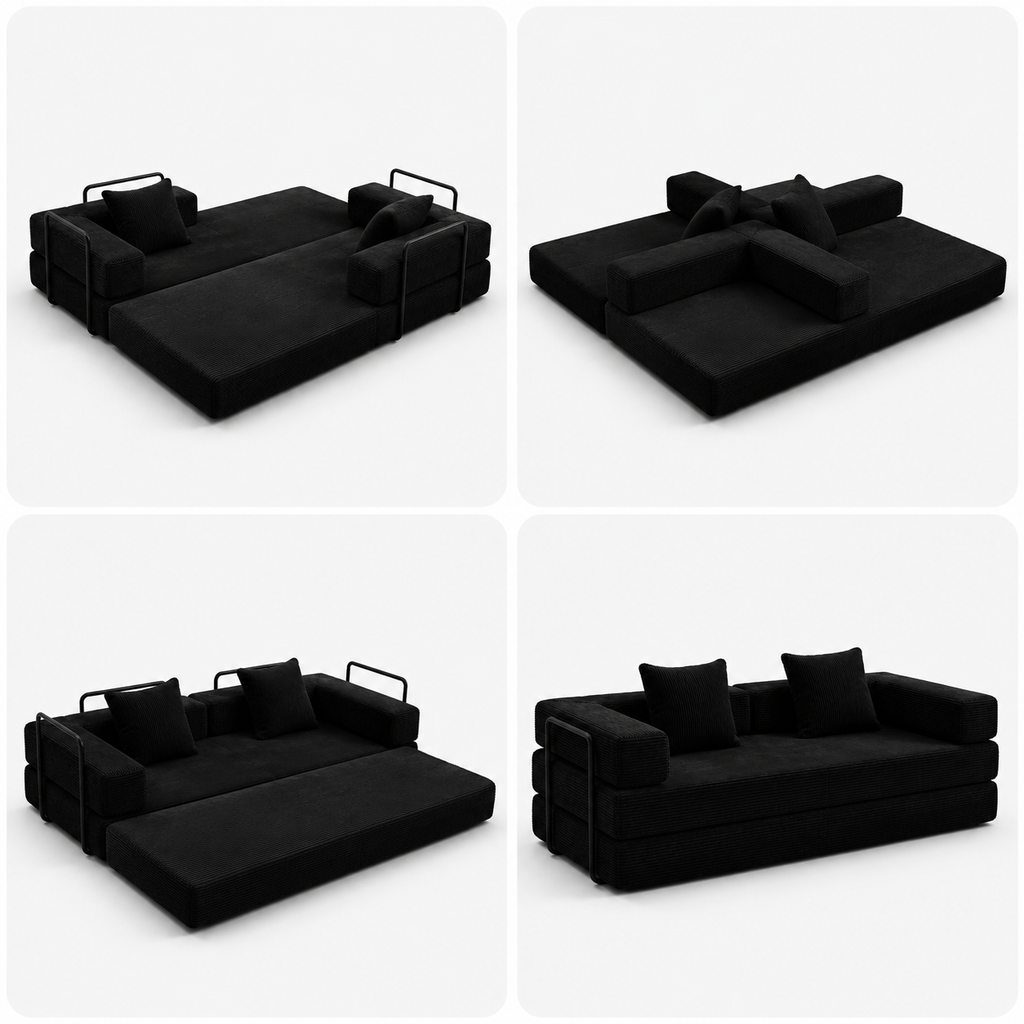 Canapé Nox™ | Relief de Velours & Noir Carbone