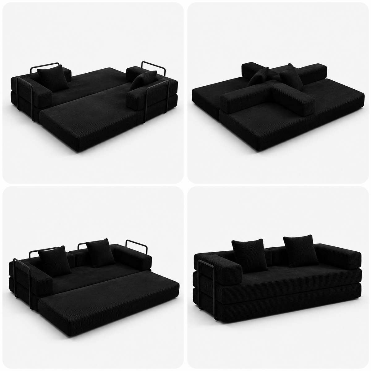 Canapé Nox™ | Relief de Velours & Noir Carbone