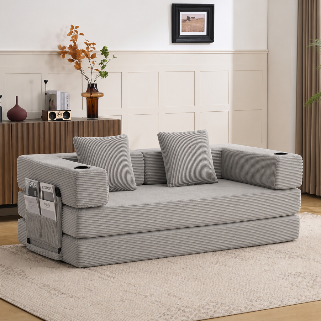 Canapé Eron™ | Confort de Velours & Gris Perle