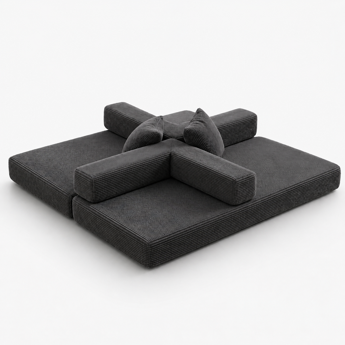 Canapé Orion™ | Relief de Velours & Gris Graphite