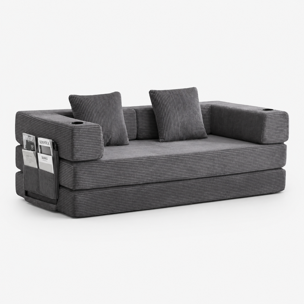 Canapé Kael™ | Confort de Velours & Gris Ardoise