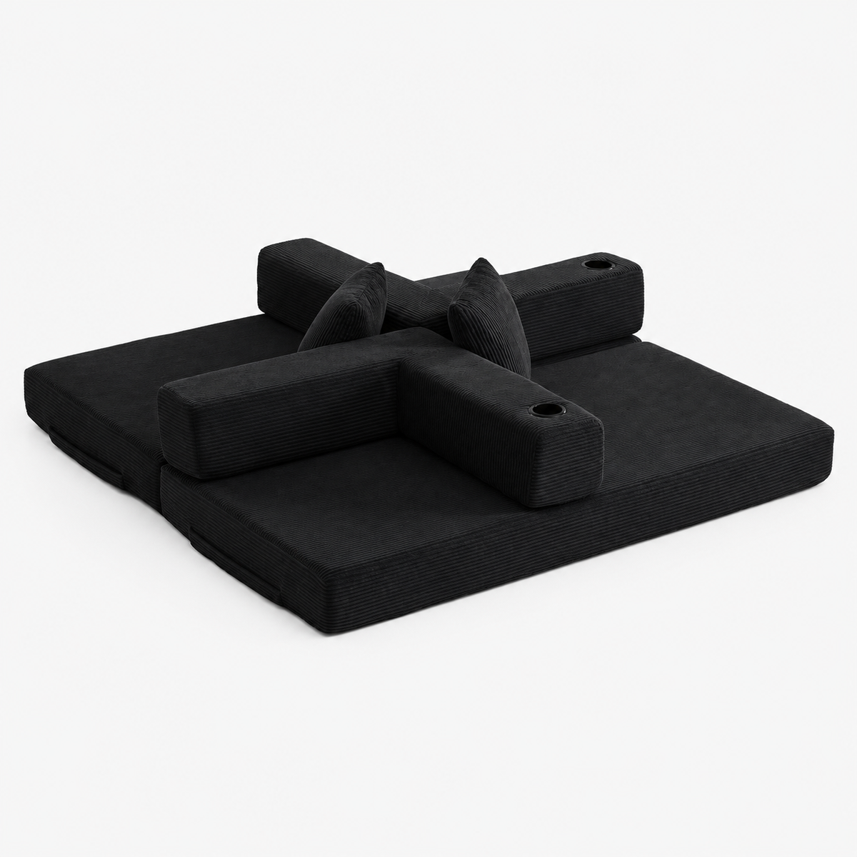 Canapé Noren™ | Confort de Velours & Noir Anthracite
