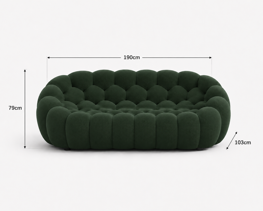Canapé Elvar™ | Étreinte Sculptée & Vert Sylvestre