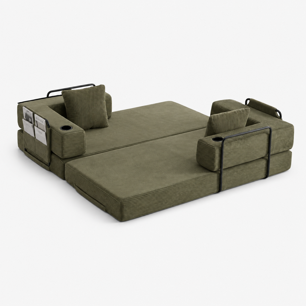 Canapé Soren™ | Confort de Velours & Sauge Graphite