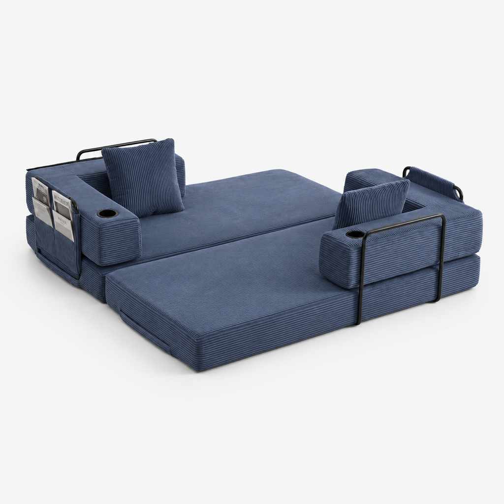 Canapé Eirik™ | Confort de Velours & Bleu Ardoise