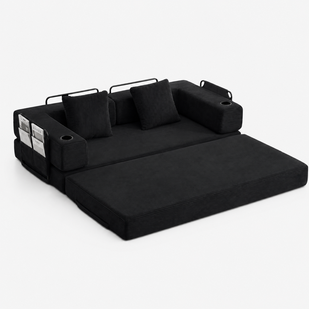 Canapé Noren™ | Confort de Velours & Noir Anthracite