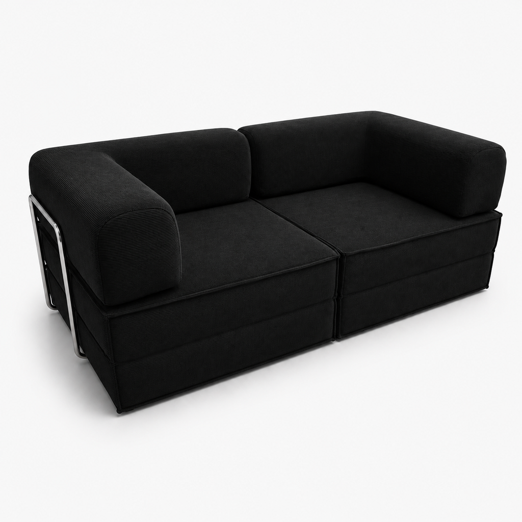 Canapé Nero™ | Relief de Velours & Obsidienne Mate
